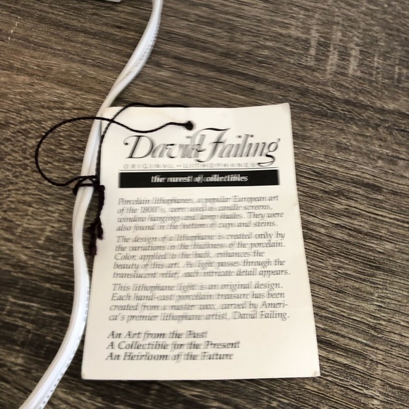 Vtg David Failing White Octagonal Lithophane with Eagle Design - Picture 5 of 13